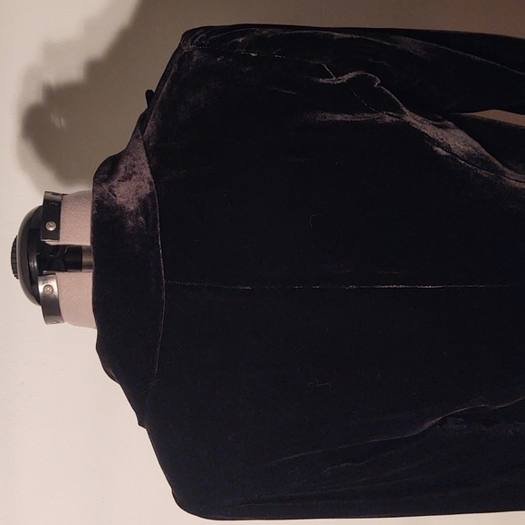 W.D.N.Y Black Velvet Blazer with Floral Ribbon Embroidery Sz 10 - Picture 10 of 13